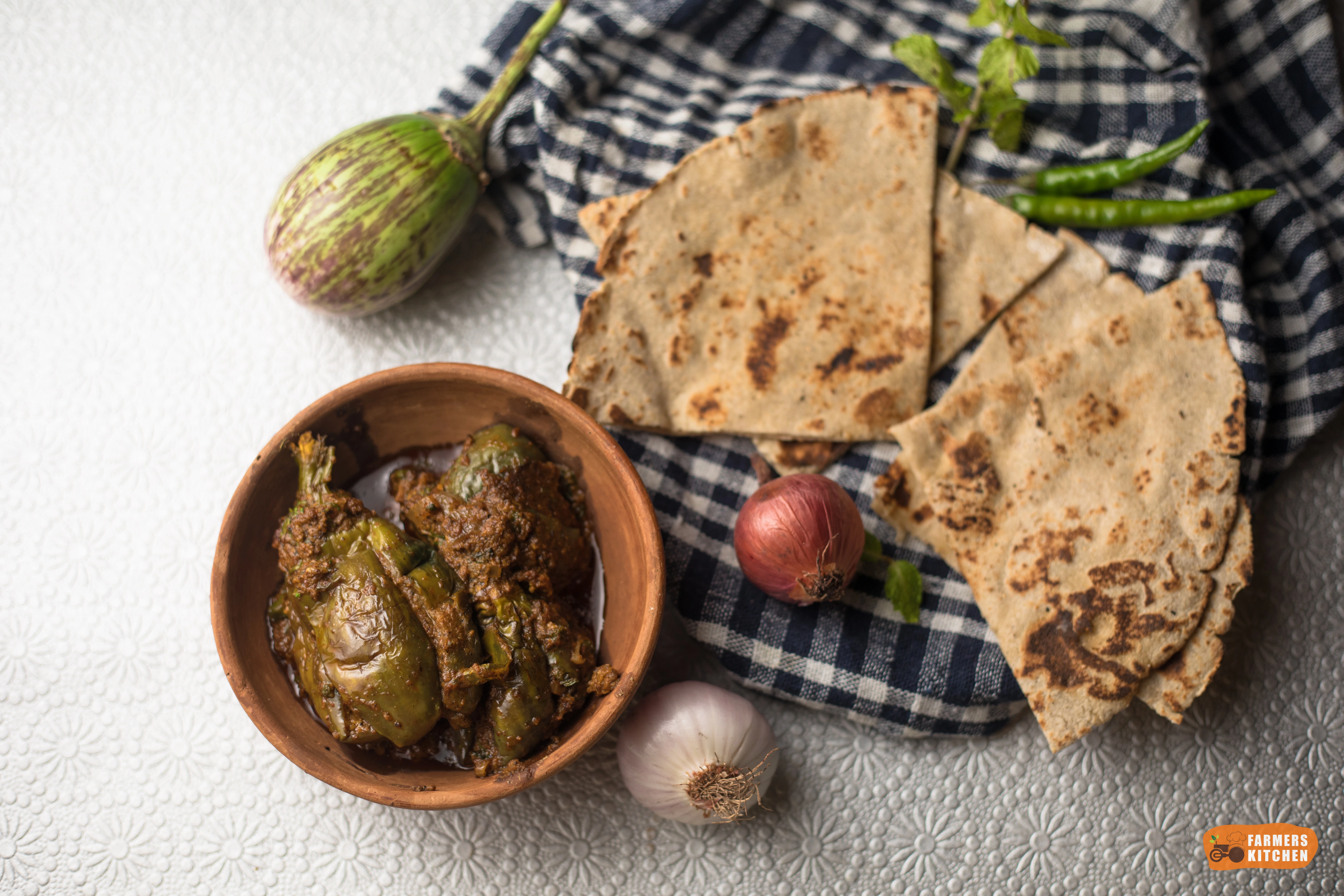 Bharli Vangi - Veg dish at The Farmer's Kitchen Shirwal
